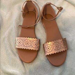 Rose gold sandals